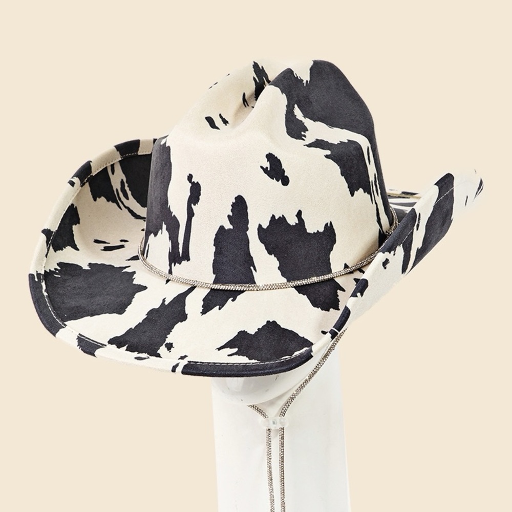 Cow Print Cowboy Hat